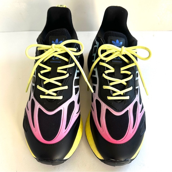 ADIDAS ZX 2K BOOST 2.0 BLACK MULTI GRADIENT SNEAKERS RUNNING ATHLETIC SHOE Sz7.5 - Picture 2 of 14